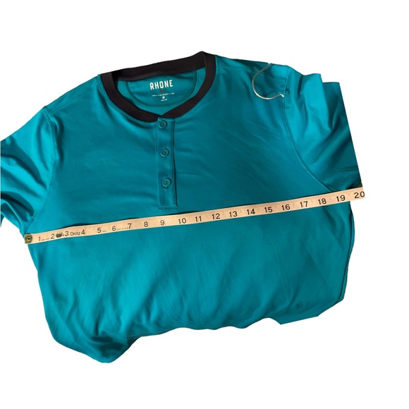 ** RHÔNE Blue Ringer Henley Shirt - Picture 10 of 10